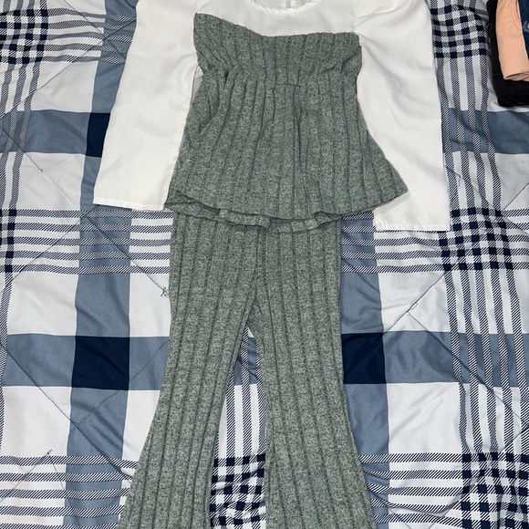 SHEIN Other - Gray Ribbed Knit Women's Jumpsuit